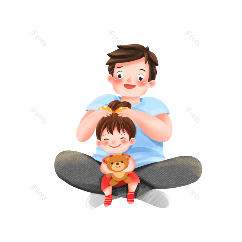 元素图片,父亲节元素,设计元素PNG,手绘免抠素材